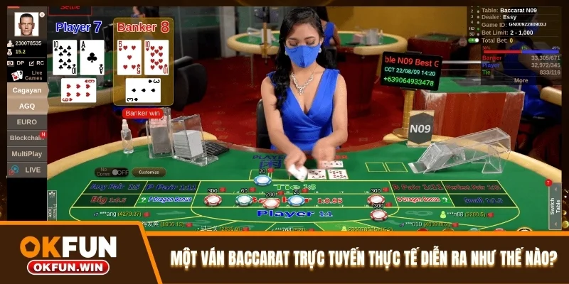 Một ván Baccarat trực tuyến thực tế diễn ra như thế nào?